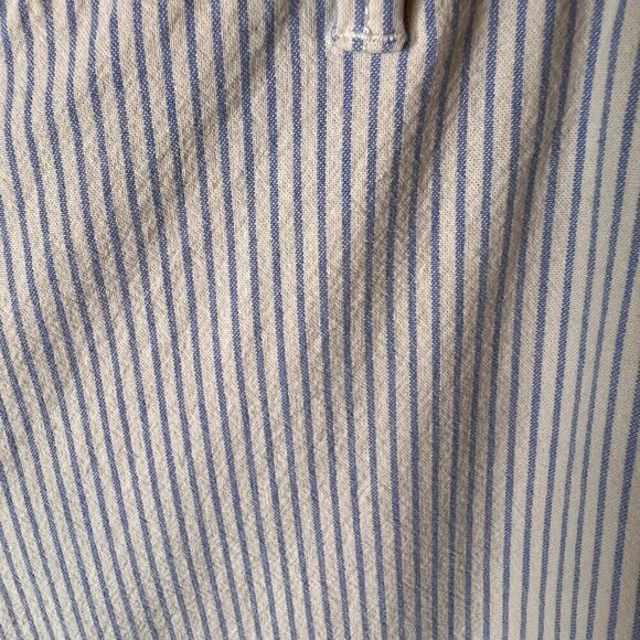 Talbots Pants Womens SZ 8 Relaxed Chino Blue & Beige Pinstripes Coastal Grandma - Picture 11 of 15